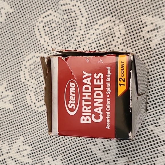 NIB Sterno Birthday candles, bulk 12/36 count boxes, multi-color spiral striped - Picture 7 of 12